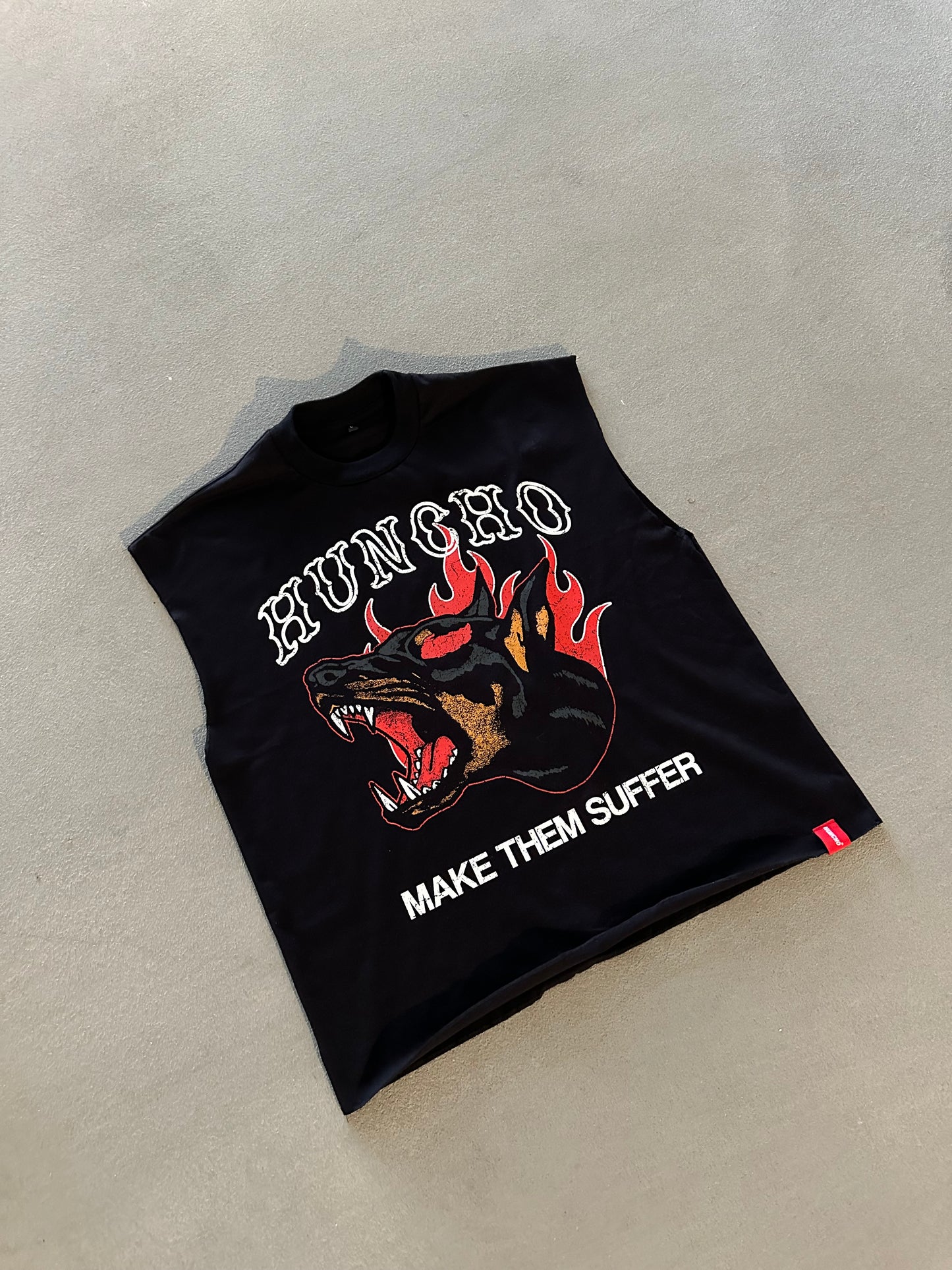 HUNCHO RAW EDGE CUT SLEEVE